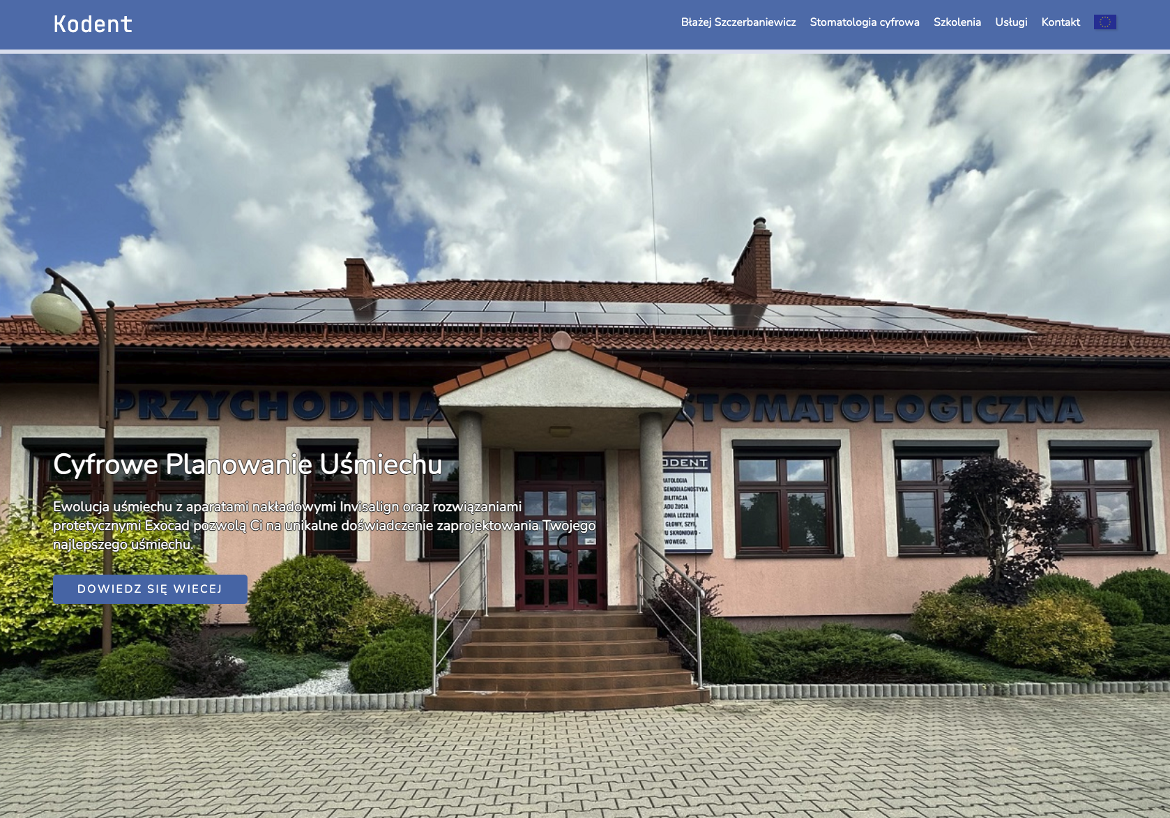 Kodent Website screenshot